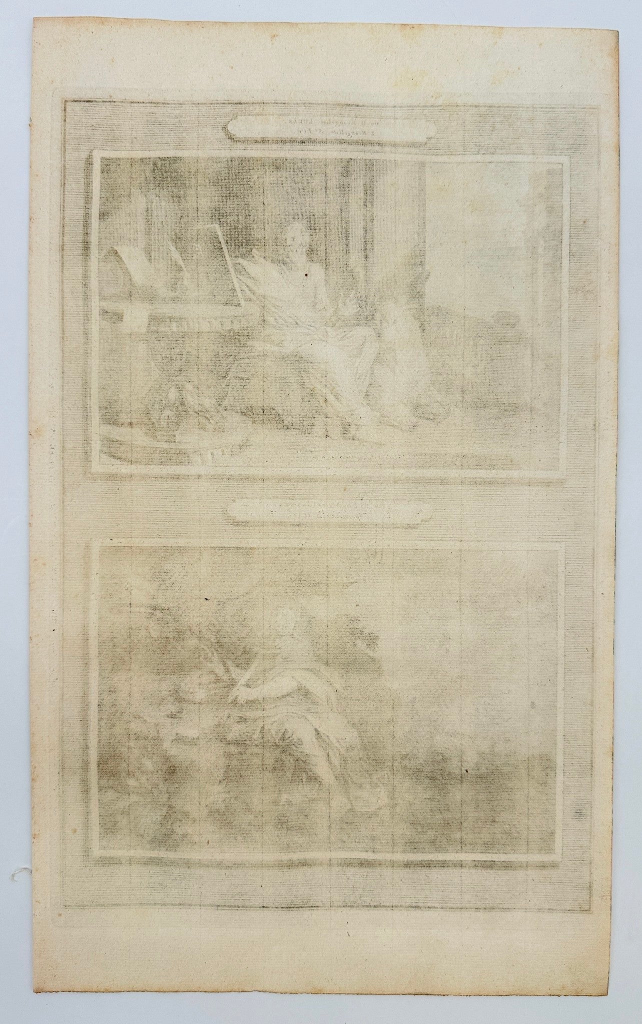 Antique Print - Pierre Mortier - St. Evangelist Luke and St. Evangelist John F5