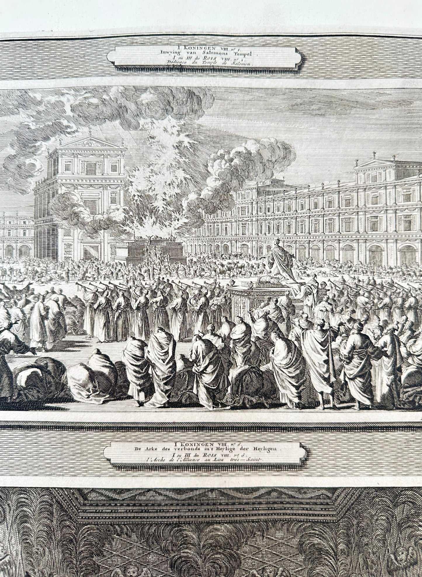 Antique Engraving - Pierre Mortier - Solemn Consecration of the Temple - F5
