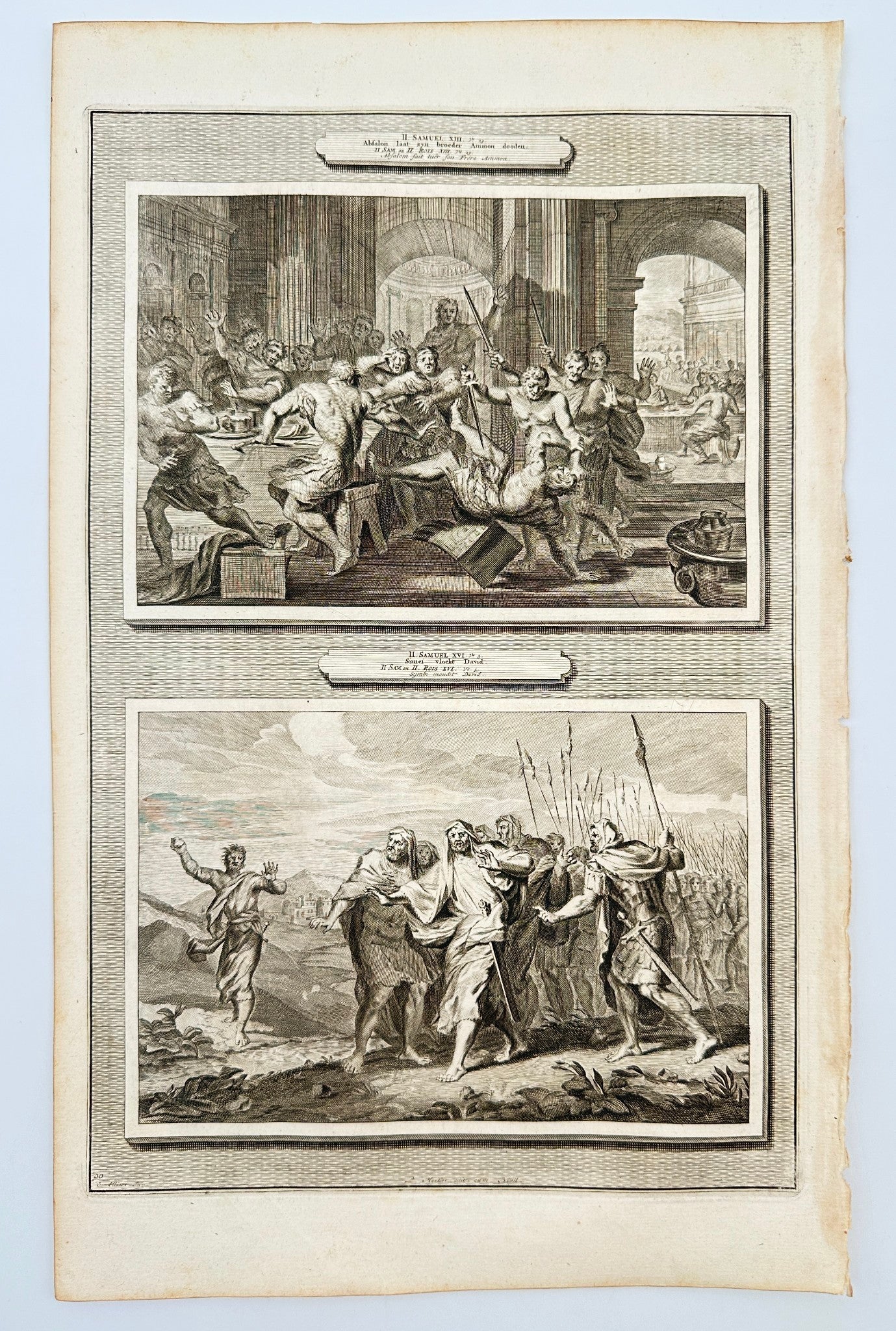 Antique Print - Pierre Mortier - Absalon Fait Killing Ammon - Amsterdam - F5