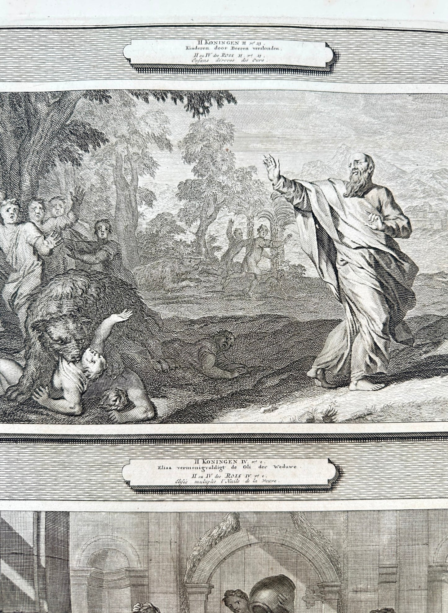 Antique Print - Pierre Mortier - Children Devoured by Bears - Amsterdam - F5