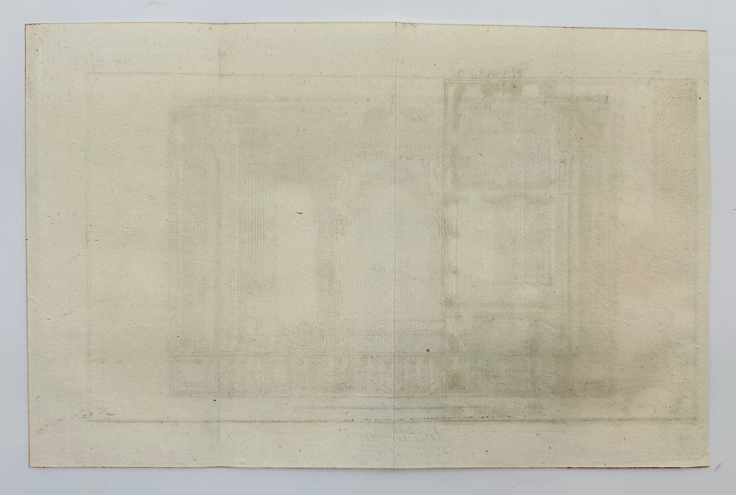 Antique Engraving - Bernard - Elevation of the Side of the Parade Bed - C2