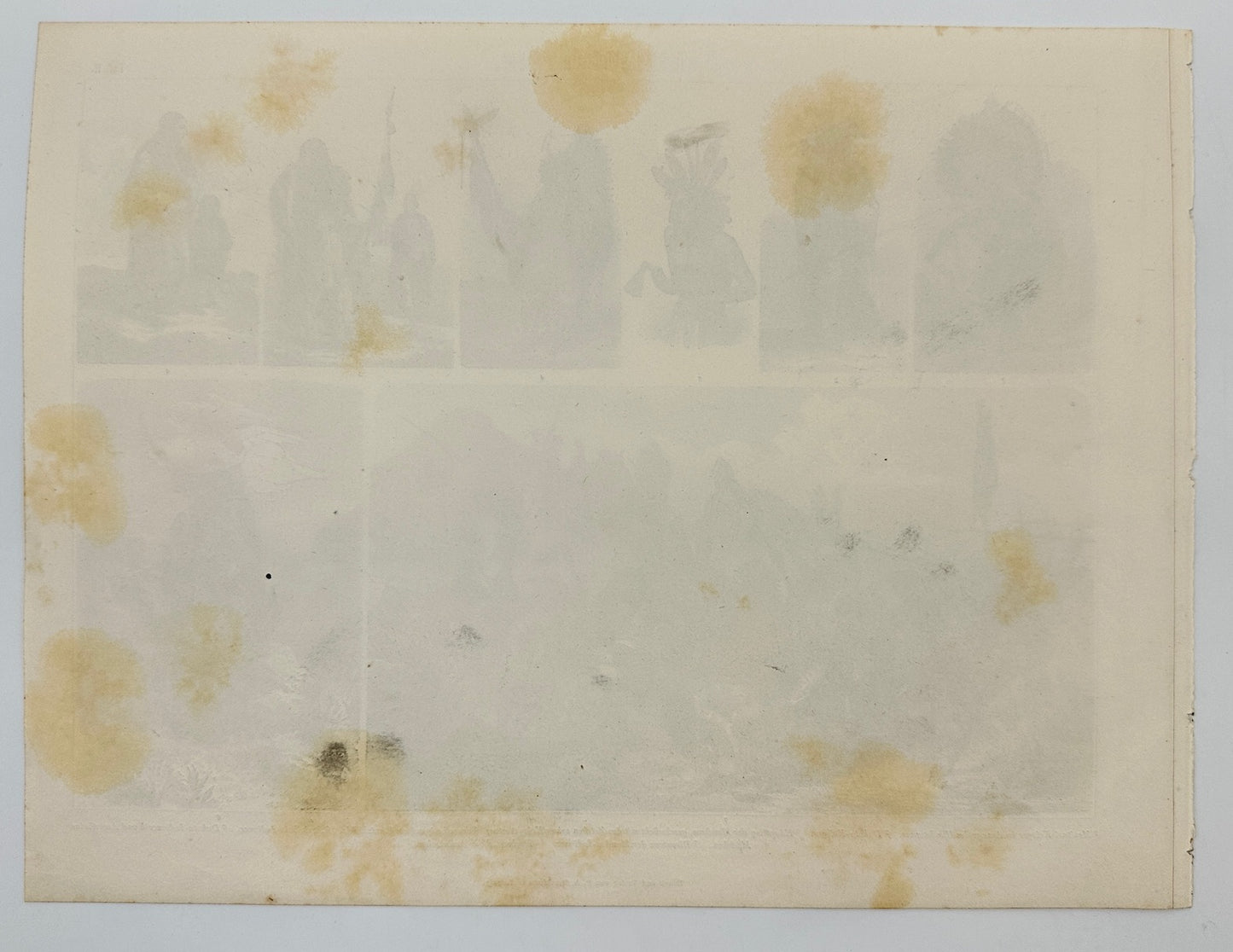 Antique Print - Friedrich Arnold Brockhaus - Assiniboin People and Culture - C5