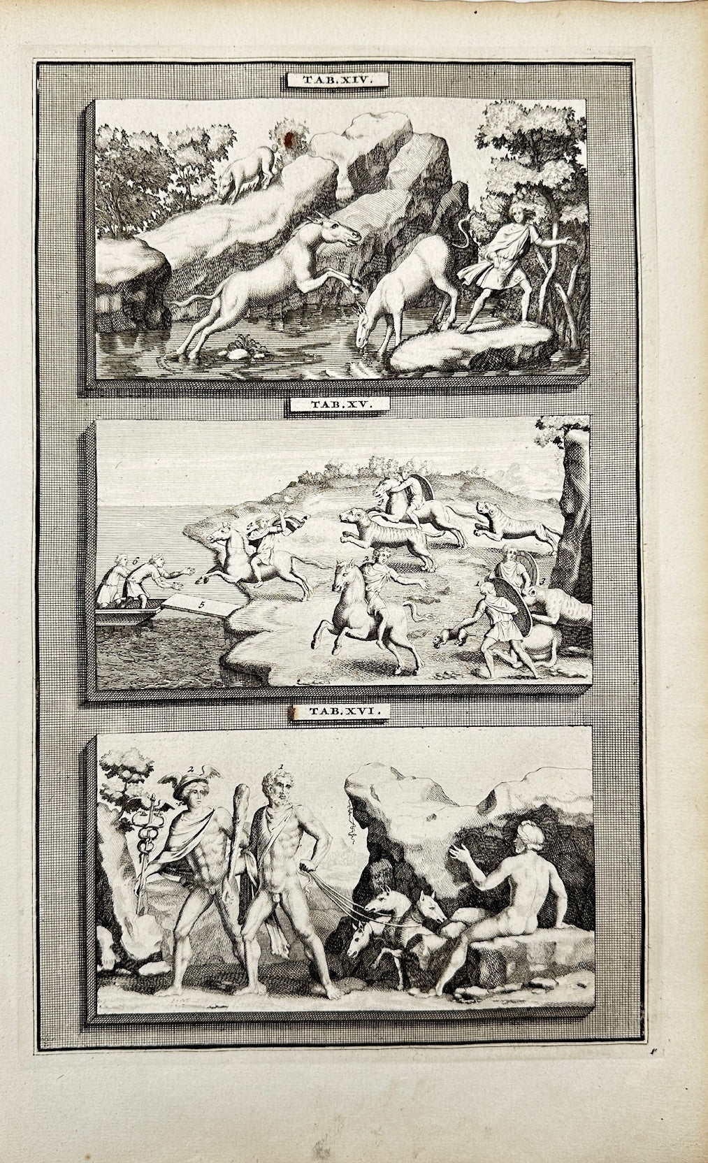 Antique Engraving - Friedrich Jan Georee - Ancient Greek Mythology - Rome - C5