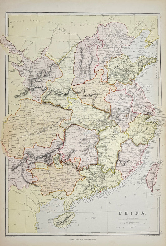 Original Antique Map - Walter Graham Blackie - China - Blackie & Son’s - G3
