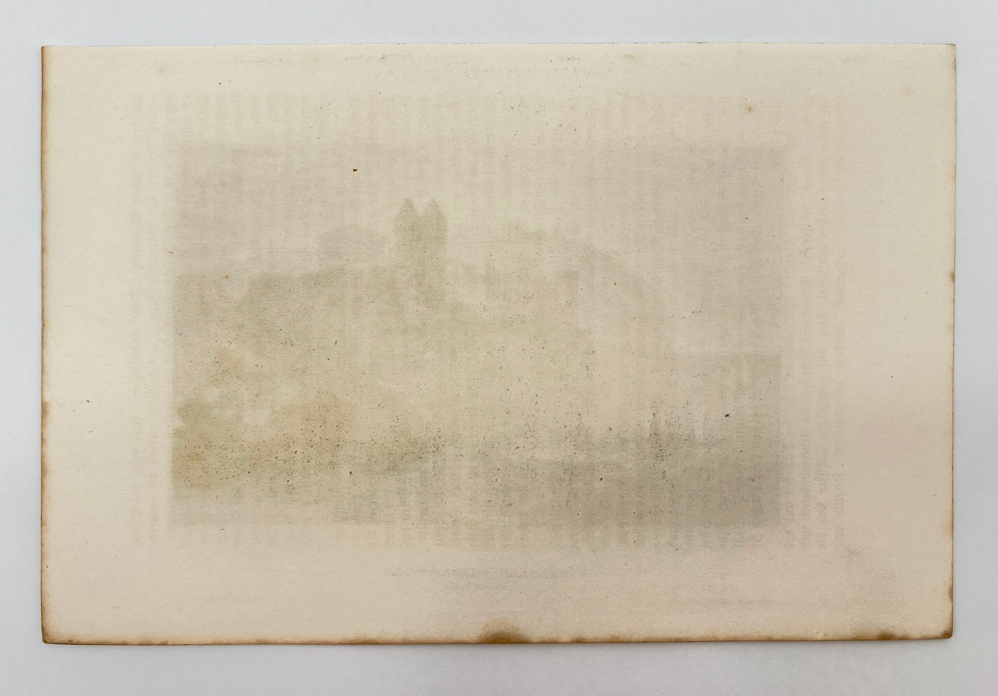 Antique Engraving - Karl Reiss - Chateau Tancarville on the Seine - France - E5