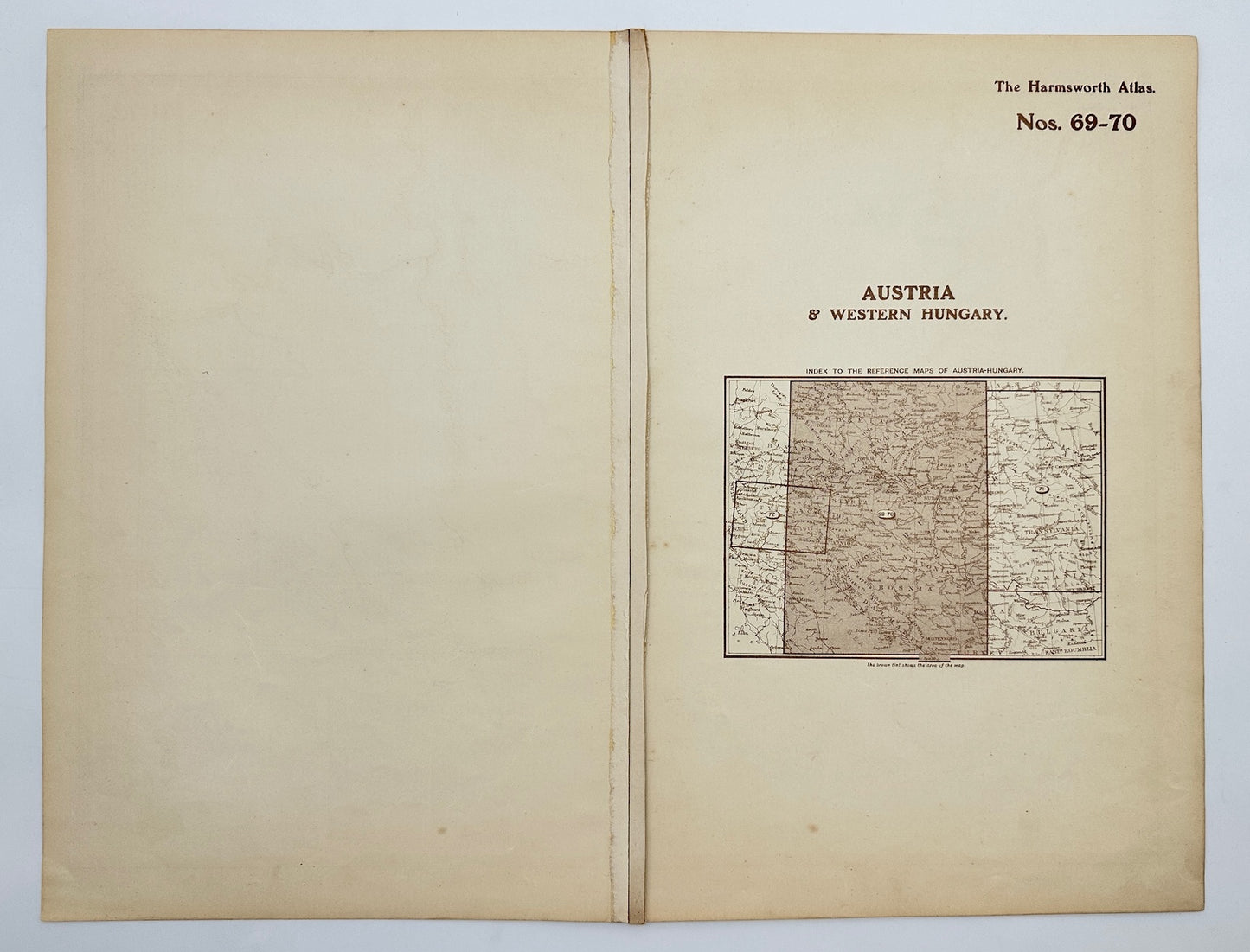 Original Antique Map - Alfred Harmsworth - Austria & Western Hungary - G3