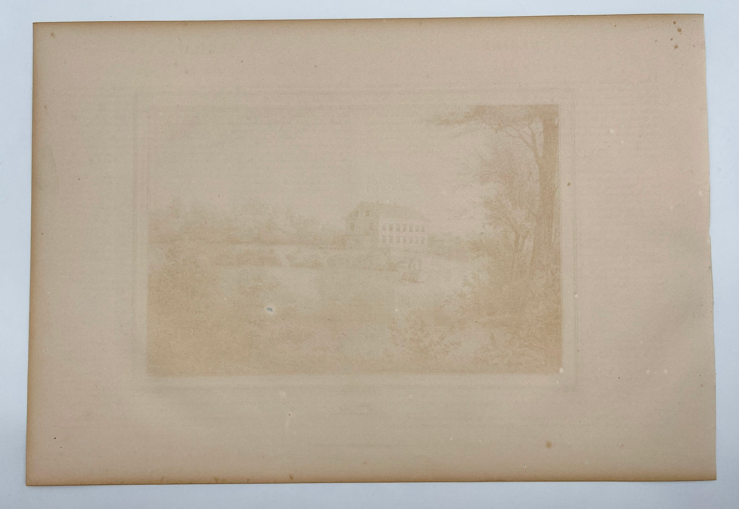 Antique Engraving - Ulrik Thersner - View of Jernkontoret in Sweden - E3