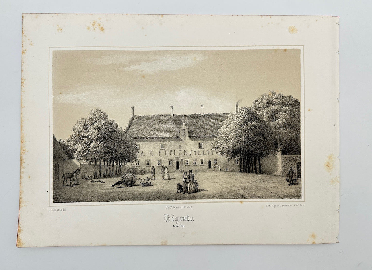 Original Antique Print - Ferdinand Richardt - Highest from Ost - Sweden - F3