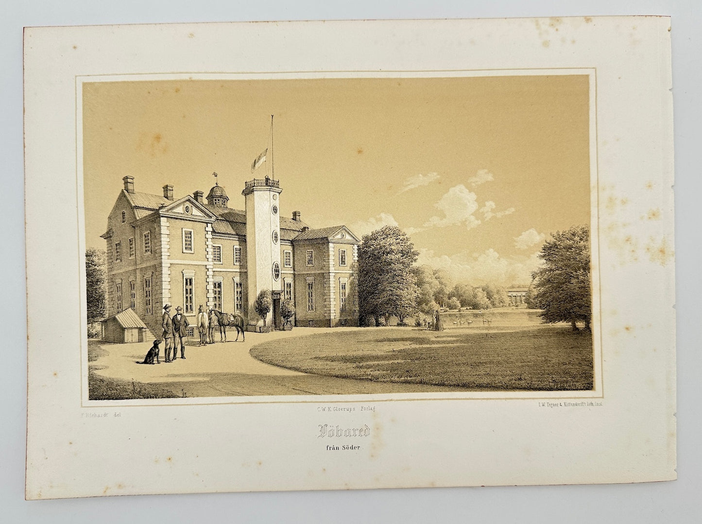 Original Antique Print - Ferdinand Richardt - Puberty From the South - F3