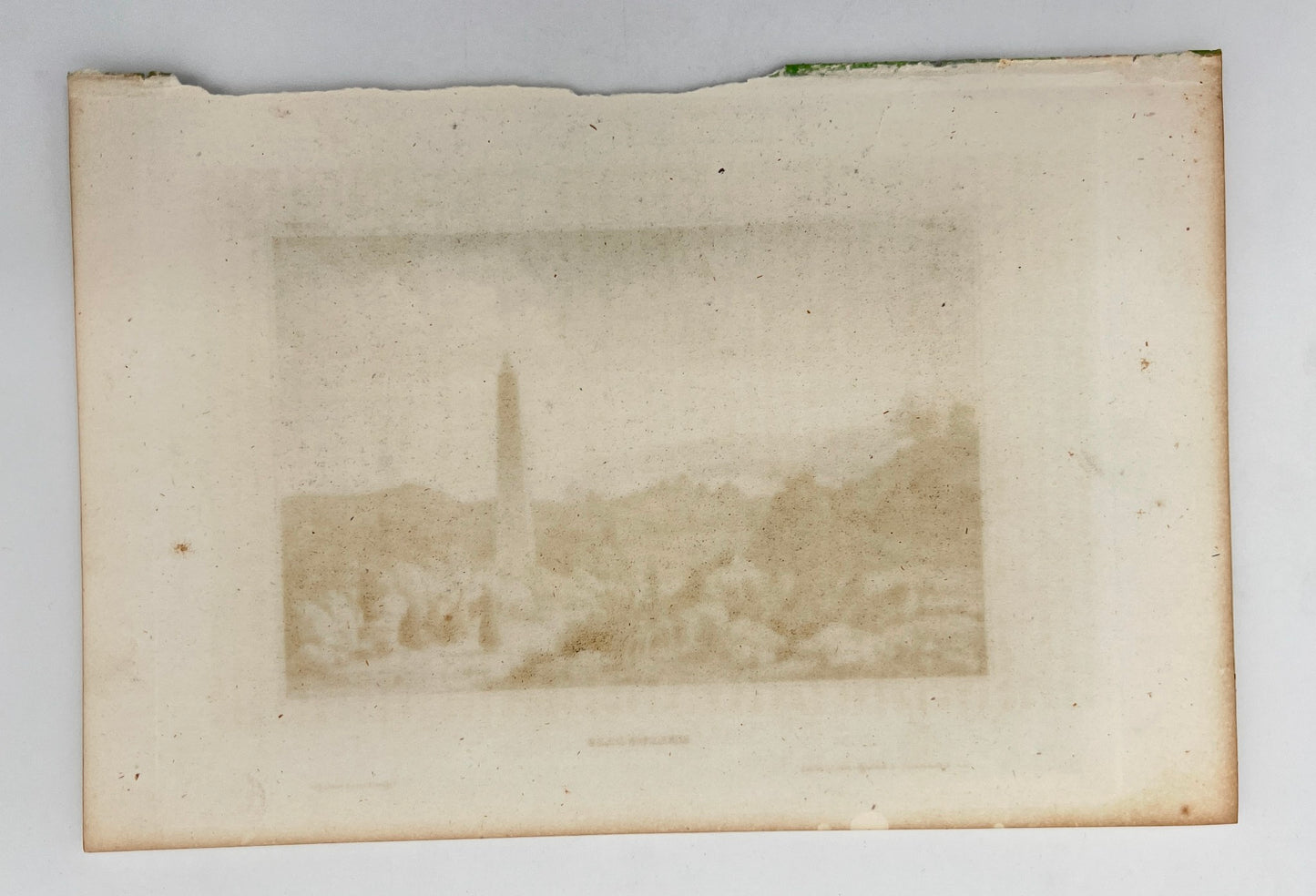 Original Antique Engraving - Karl Reiss - View of Heliopolis in Cairo - E5