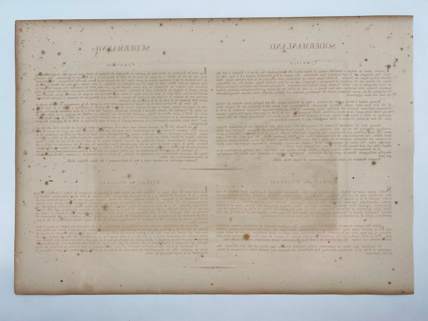 Antique Engraving - Ulrik Thersner - View of Bergshammar Castle in Sweden - E3