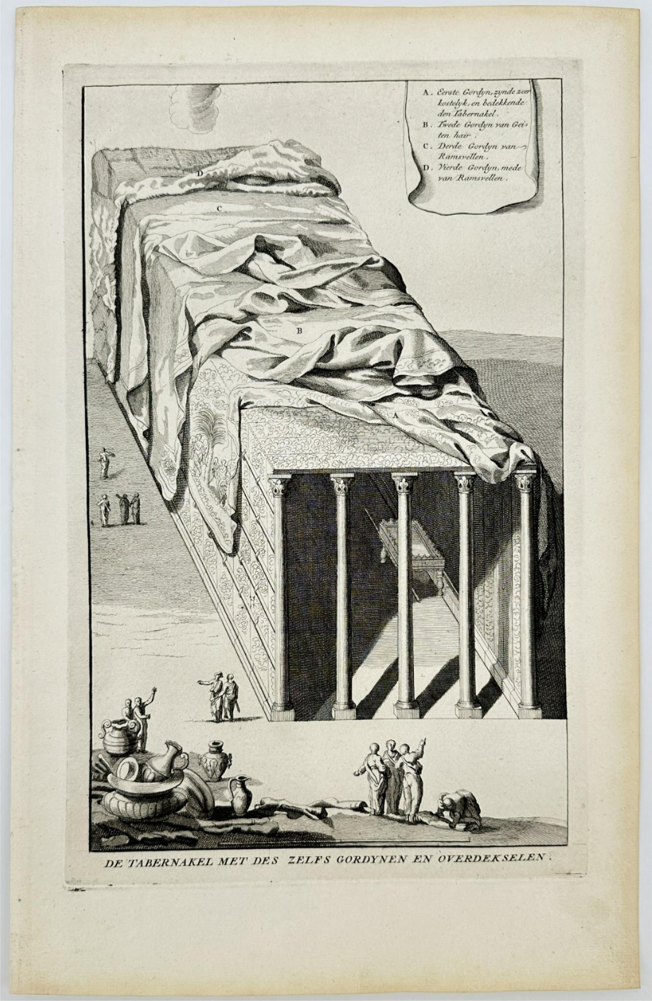 Antique Print - Antoine Augustine Calmet - The Tabernacle with Coverings - F5