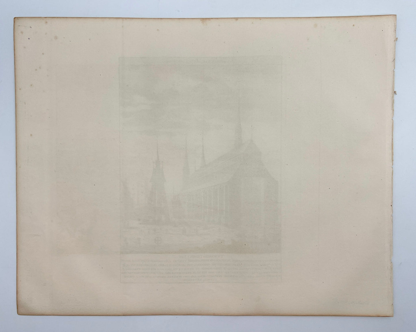 Original Antique Print - Erik Dahlberg - Linkoping Cathedral in Sweden - E1