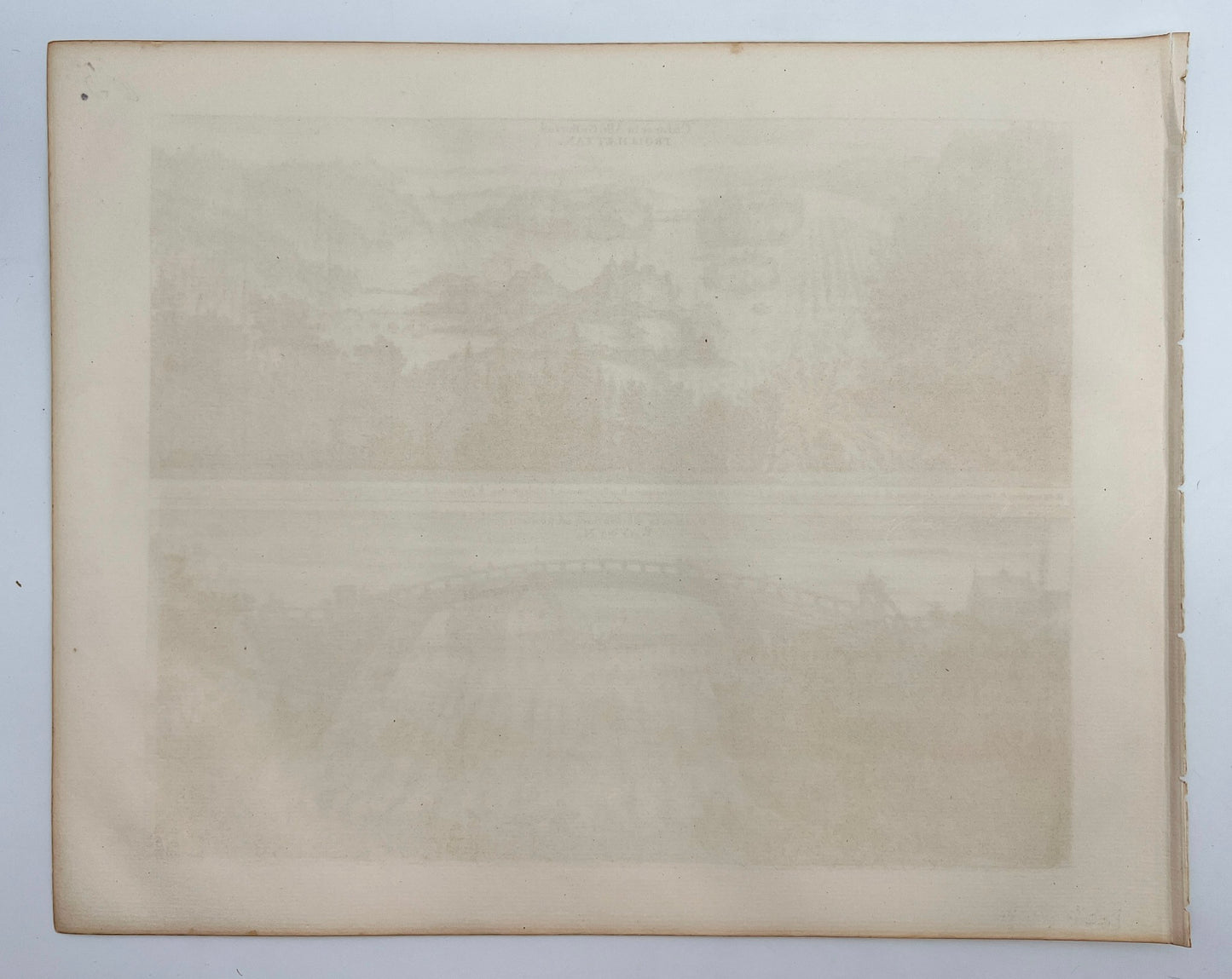 Original Antique Print - Erik Dahlberg - View of Trollhättan in Sweden - E1