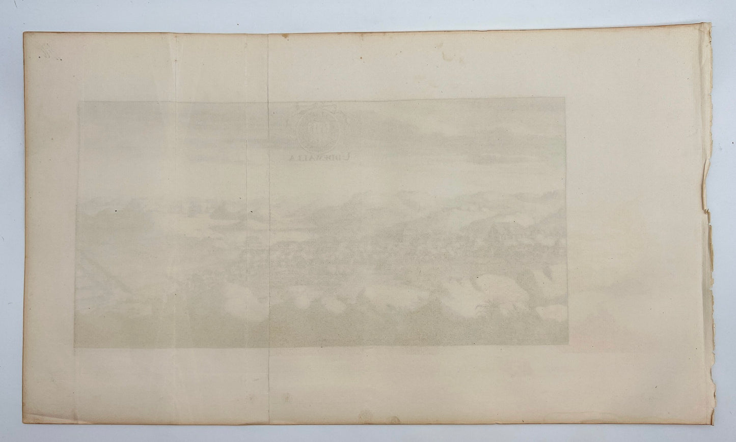 Original Antique Print - Erik Dahlberg - View of City of Uddevalla - Sweden - E1