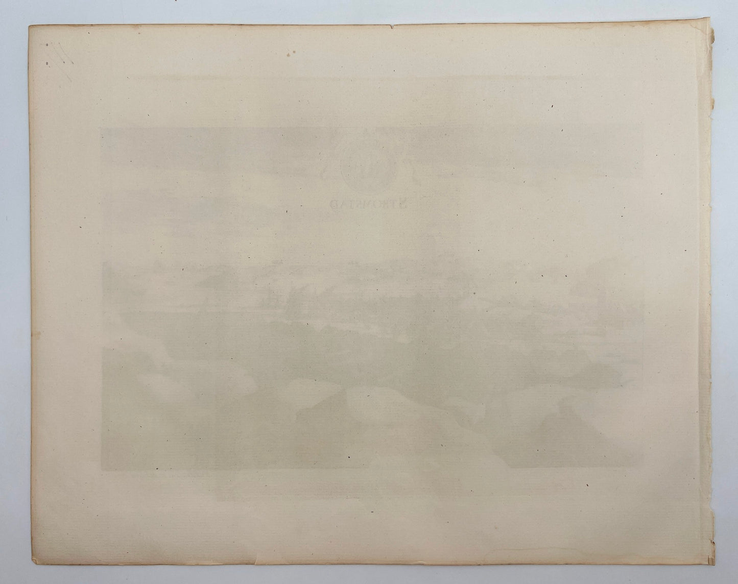 Original Antique Print - Erik Dahlberg - View of City of Strömstad - Sweden - E1