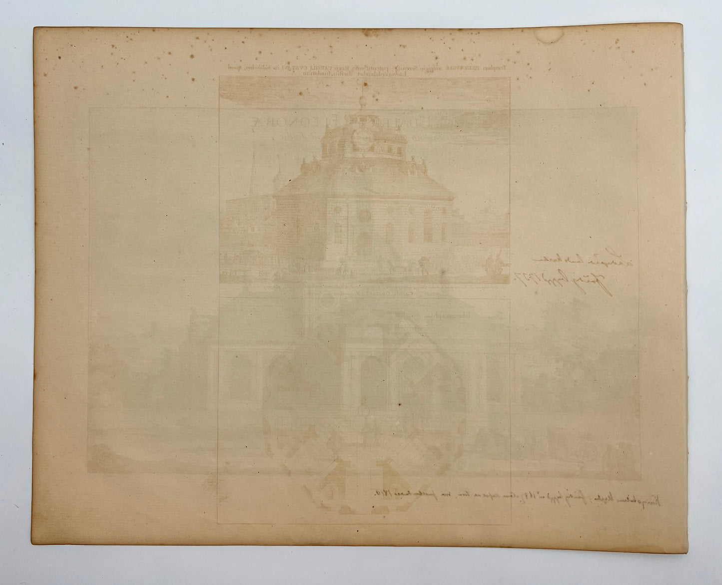 Antique Print - Erik Dahlberg - View of Kungsholmen Church in Sweden - E1