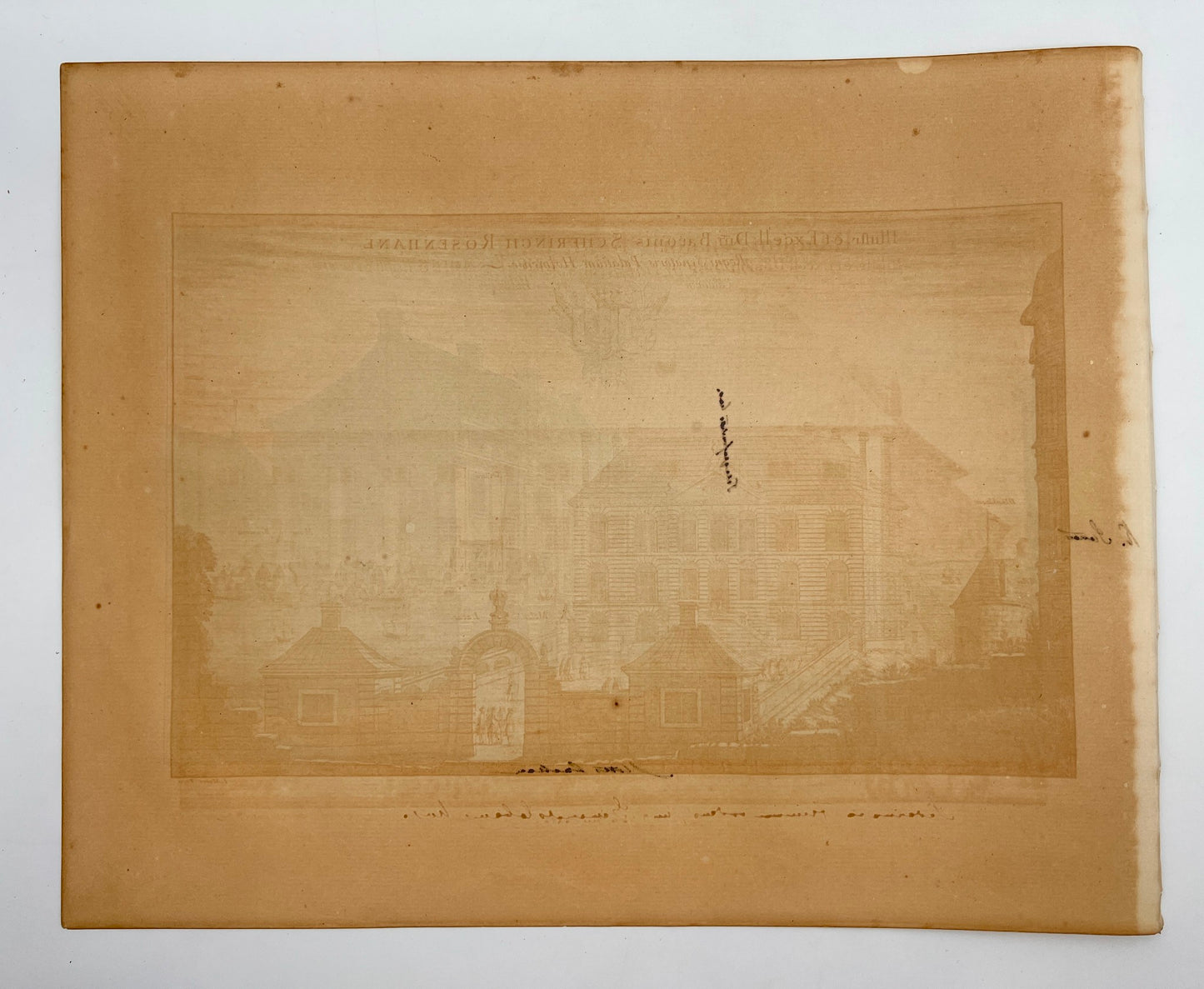 Antique Print - Erik Dahlberg - View of Louis De Geers Palaces in Sweden - E1