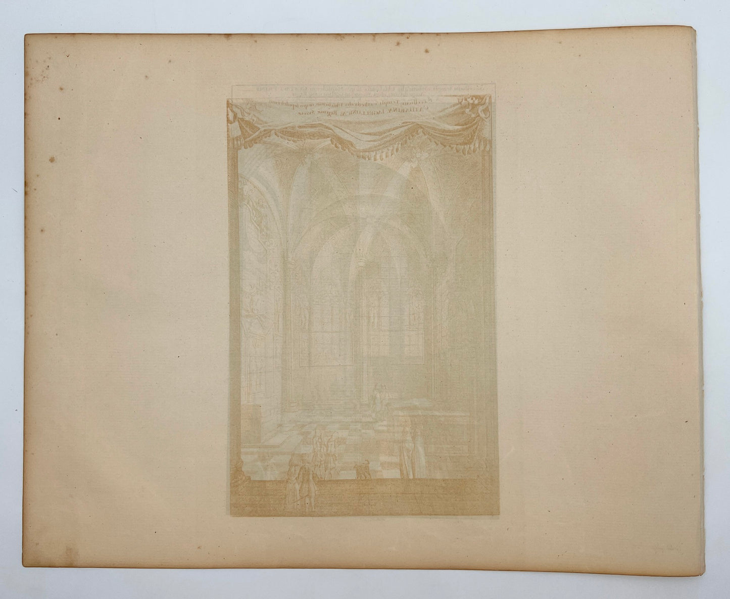 Antique Print - Erik Dahlberg - View of Uppsala Cathedral in Sweden - E1