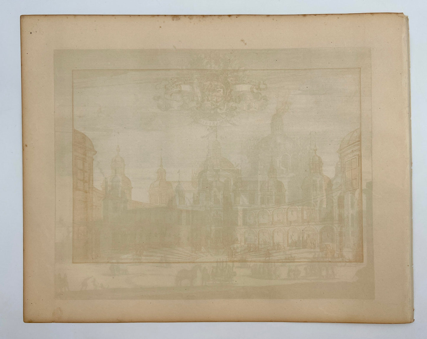 Original Antique Print - Erik Dahlberg - View of Svartsjö Palace - Sweden - E1