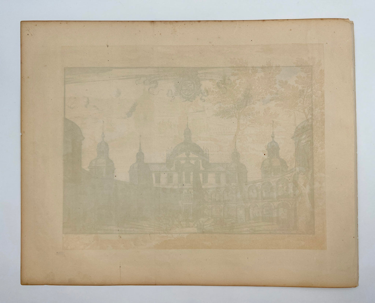 Original Antique Print - Erik Dahlberg - View of Svartsjö Castle - Sweden - E1