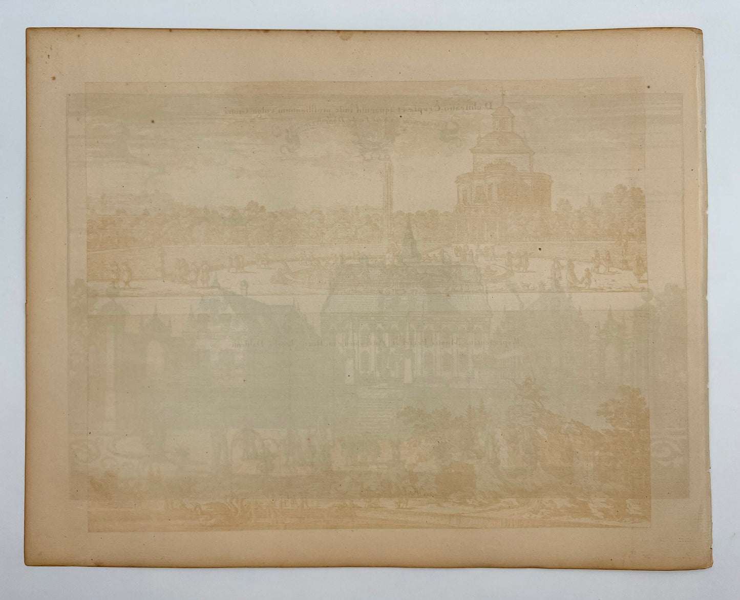 Antique Print - Erik Dahlberg - View of Jacobsdahl Castle Ulriksdal - E1