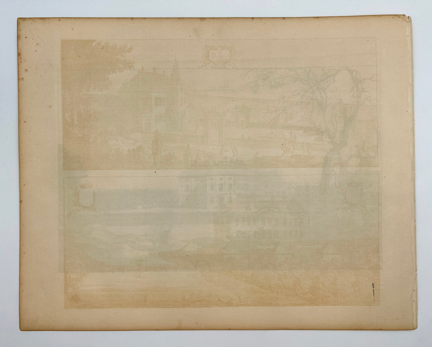 Original Antique Print - Erik Dahlberg - View of Ekolsund Castle - Sweden - E1