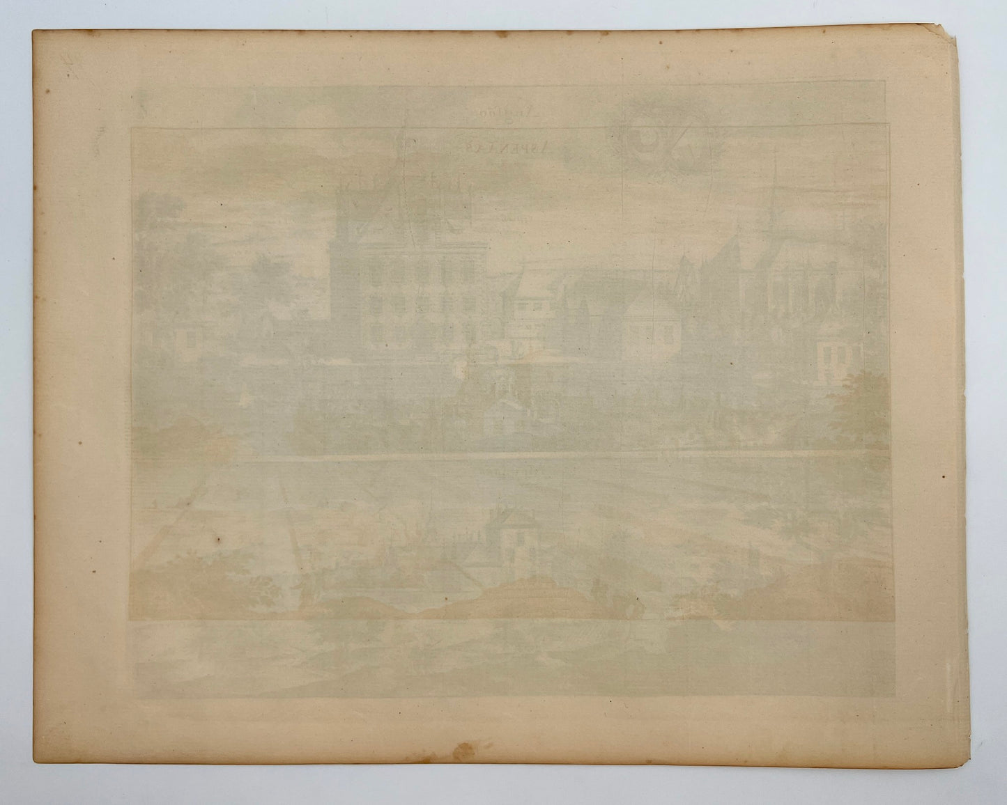 Original Antique Print - Erik Dahlberg - View of Castle Ängsö - Sweden - E1