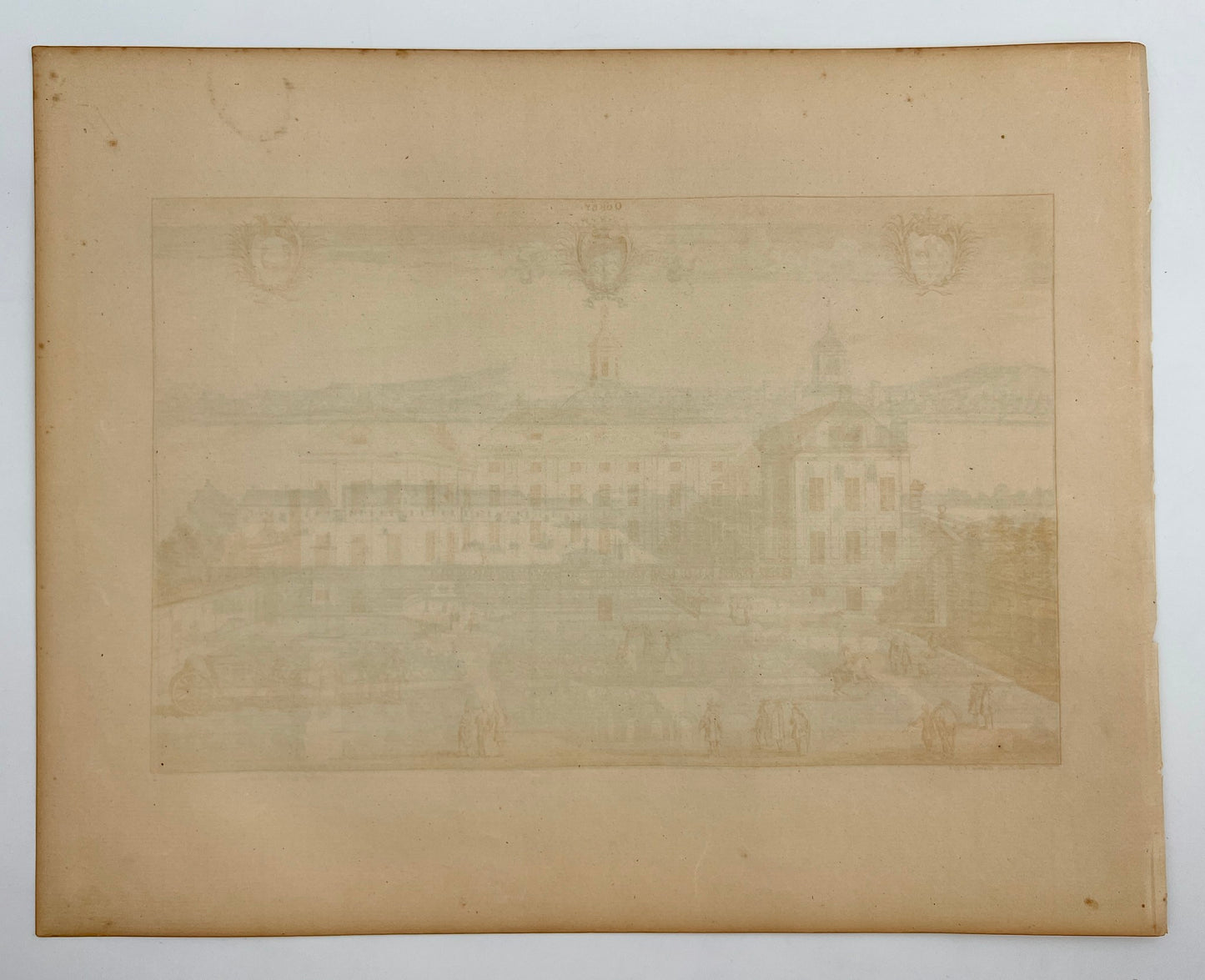 Original Antique Print - Erik Dahlberg - View of Örbyhus Castle - Sweden - E1