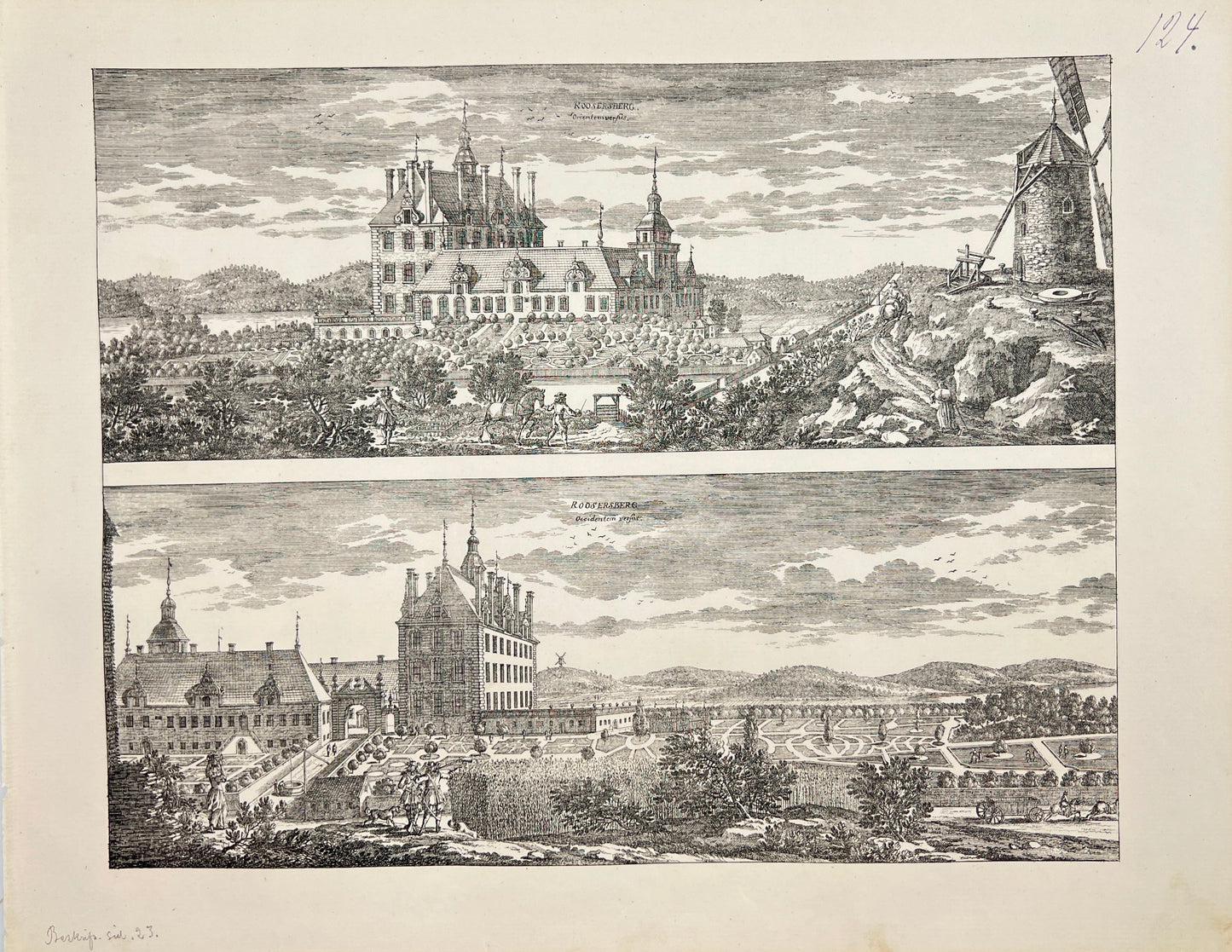 Antique Print - Erik Dahlberg - View of Russersberg Castle - Sweden - E1