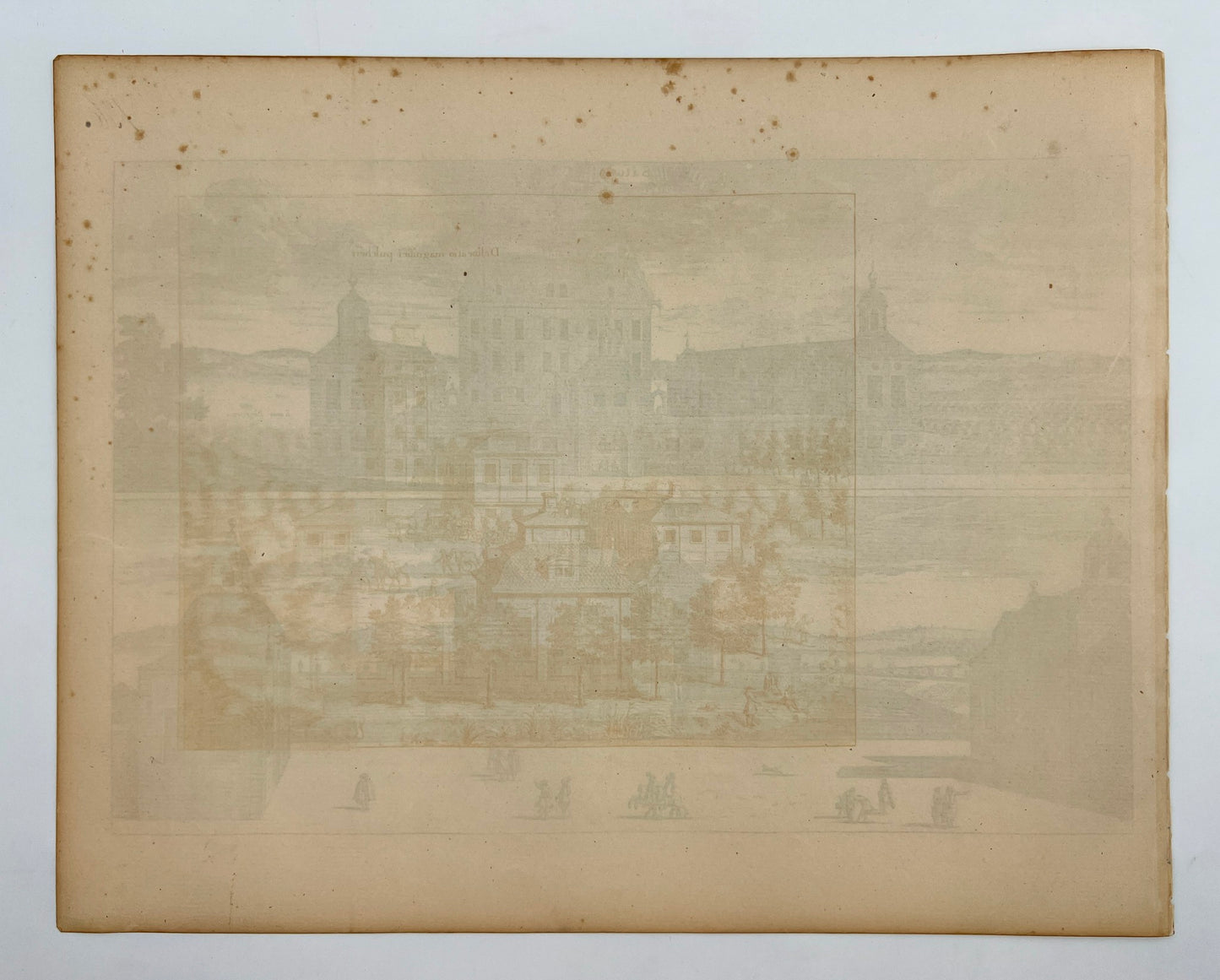 Antique Print - Erik Dahlberg - View of View of the Cottage in Sätuna - E1
