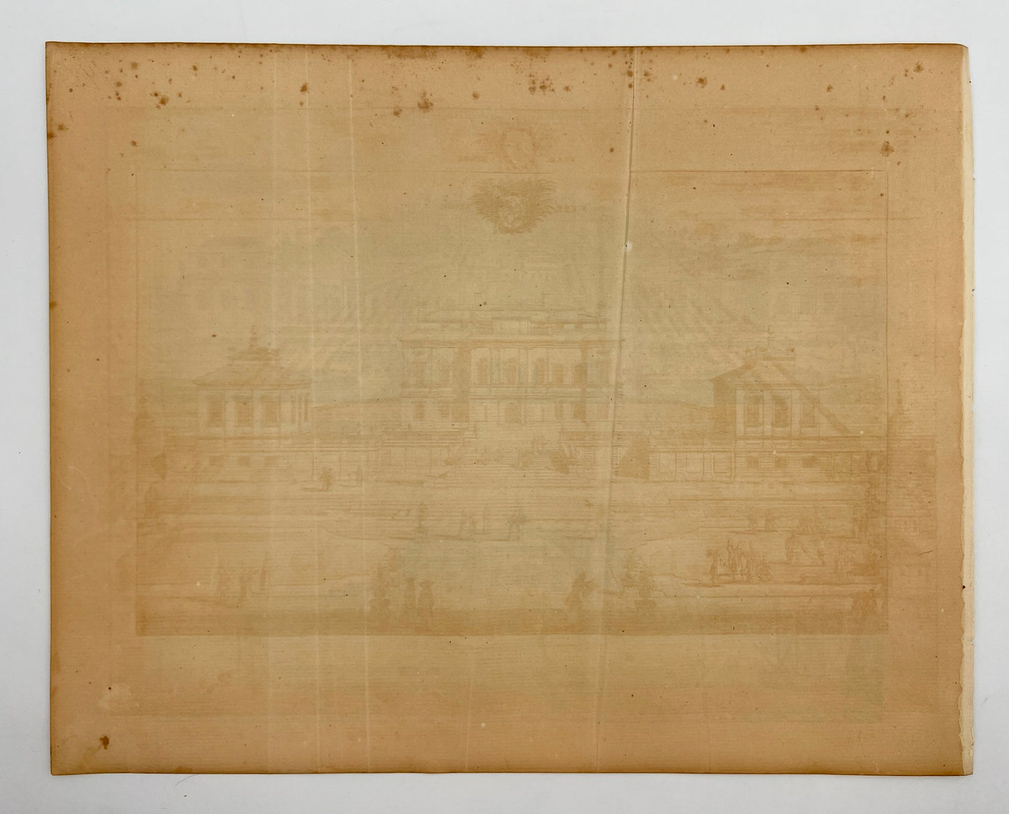 Original Antique Print - Erik Dahlberg - View of Saint-Cloud Castle - E1