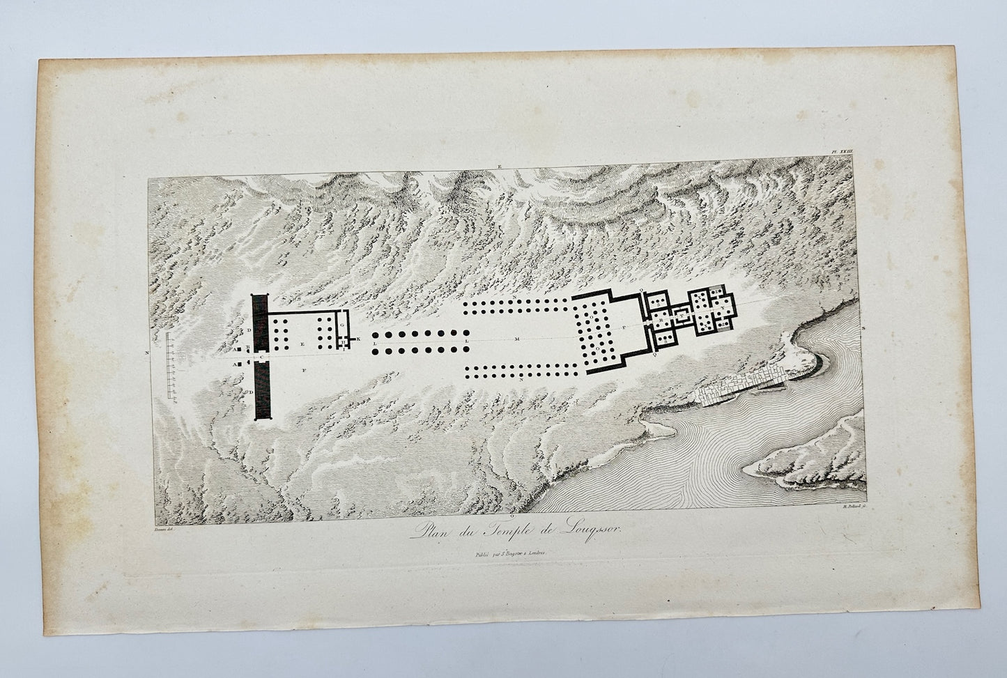 Antique Print - Dominique Vivant Denon - View of Luxor Temple - Egypt - F3