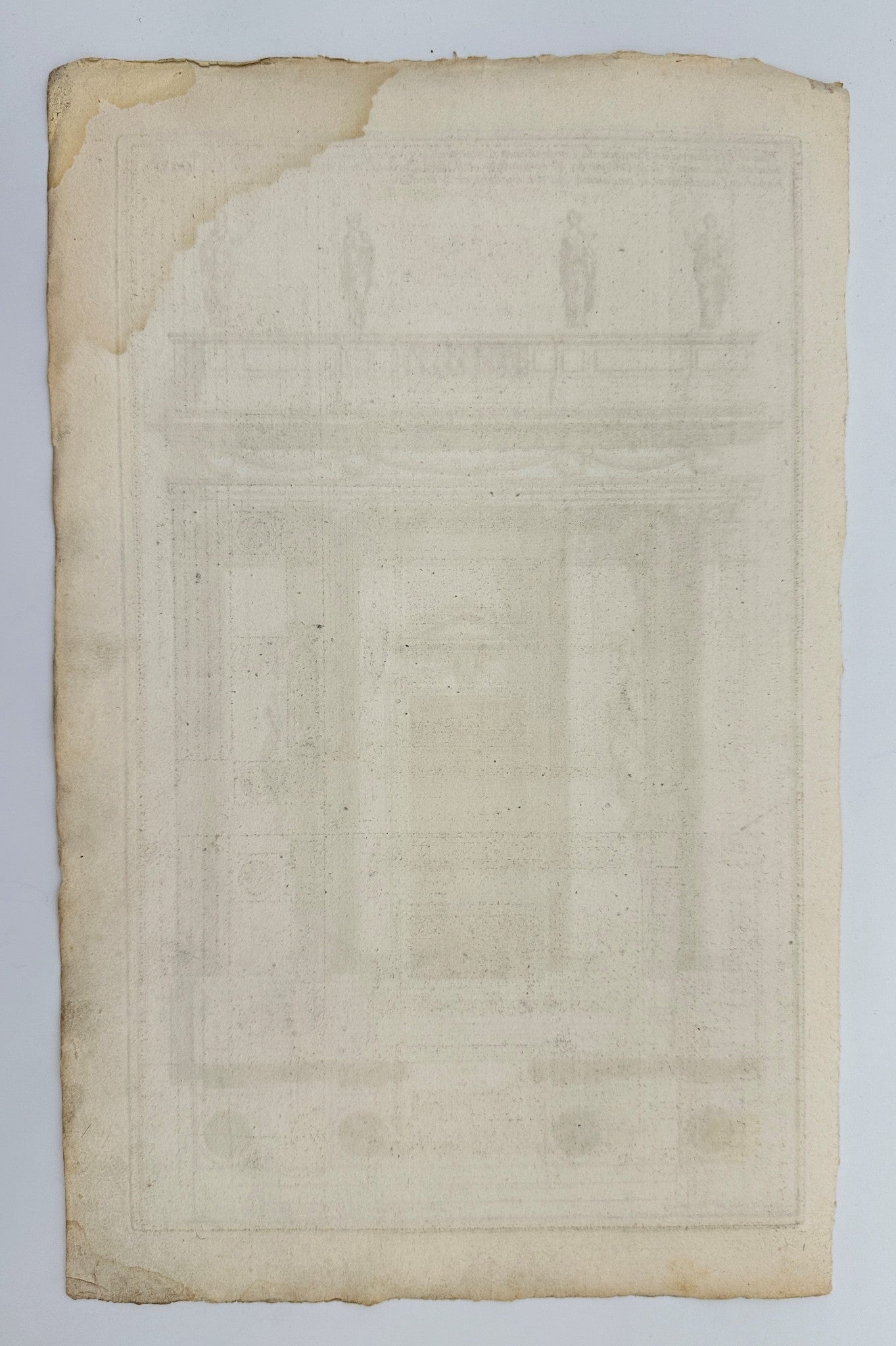 Antique Architectural Print - Jean-Francois de Neufforge - Portico Facade - F3