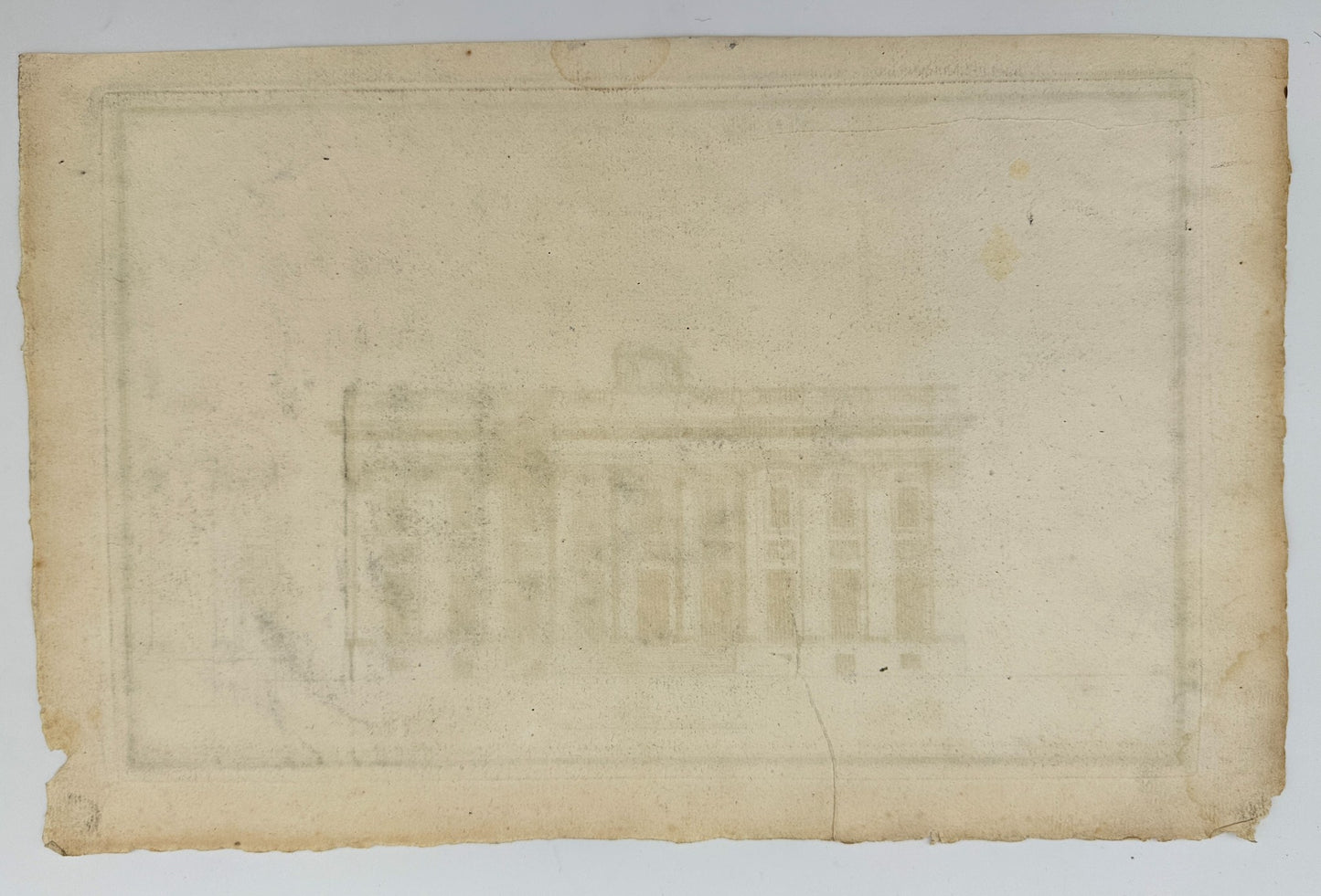 Antique Architectural Print - View of Grand Theater of Bordeaux - France - F3