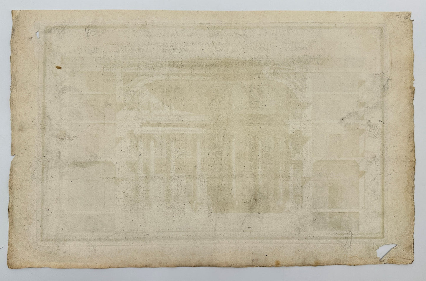 Antique Architectural Print - Section and Profile of the Ballroom - France - F3