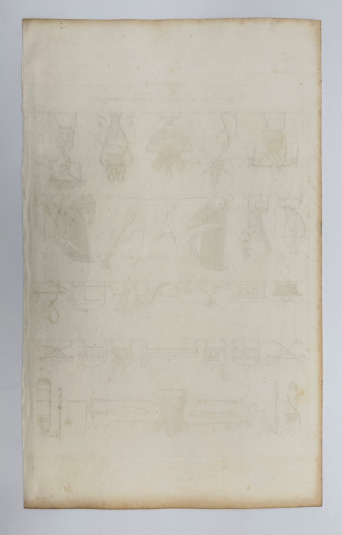 Antique Engraving - Dominique Vivant Denon - Egyptian Hieroglyphs - F3