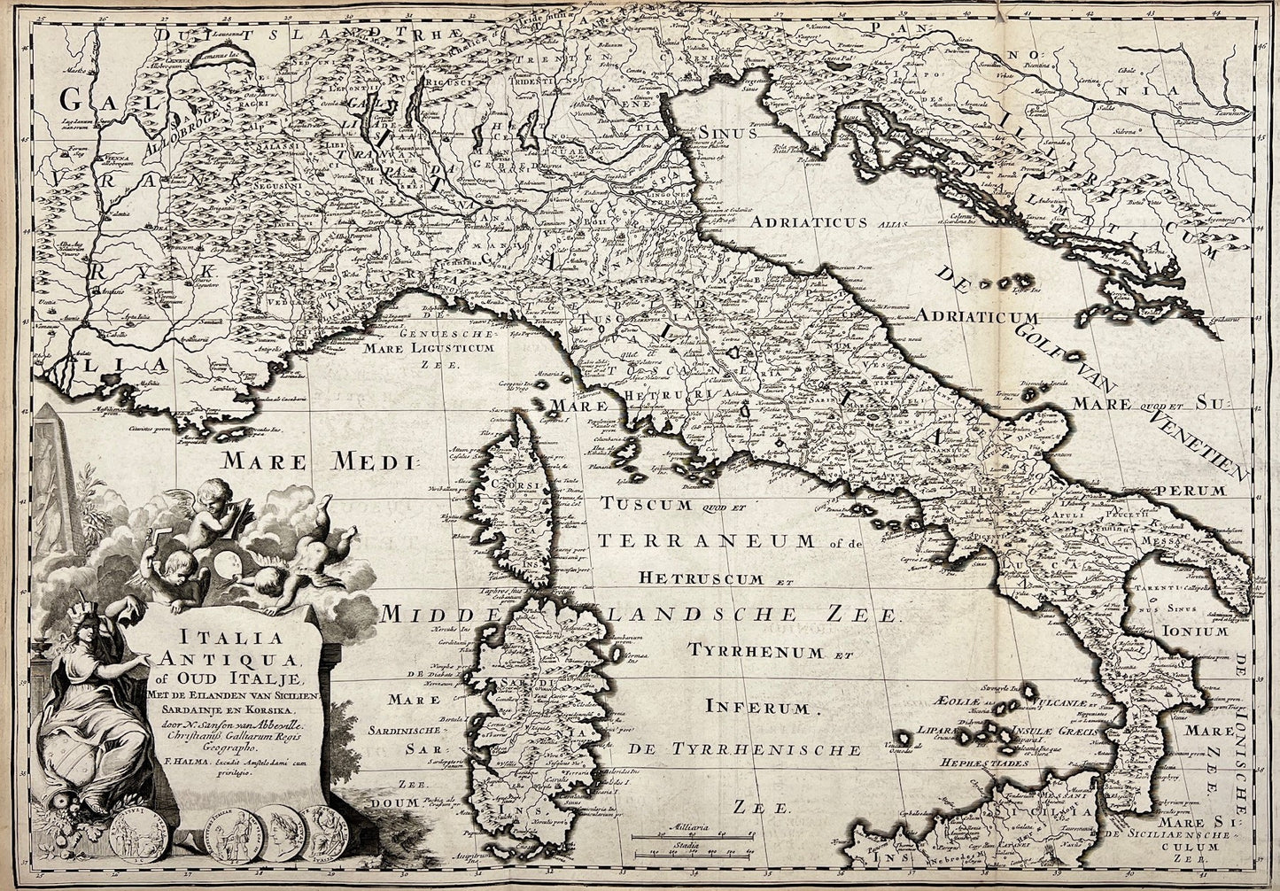 Antique Map - Europe - Italy With the Islands of Sicily, Corsica and Sardinia