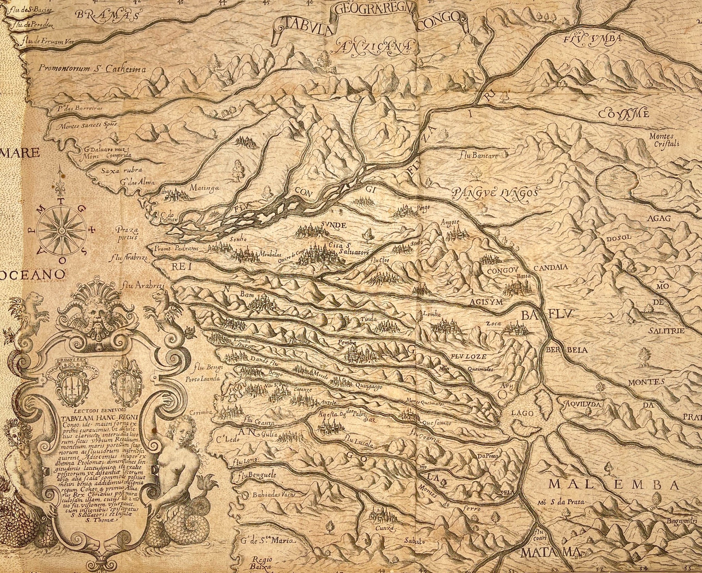 Antique Map Print - Theodor de Bry - Map Of Congo Durch Matthias Becker - Dahlströms Fine Art