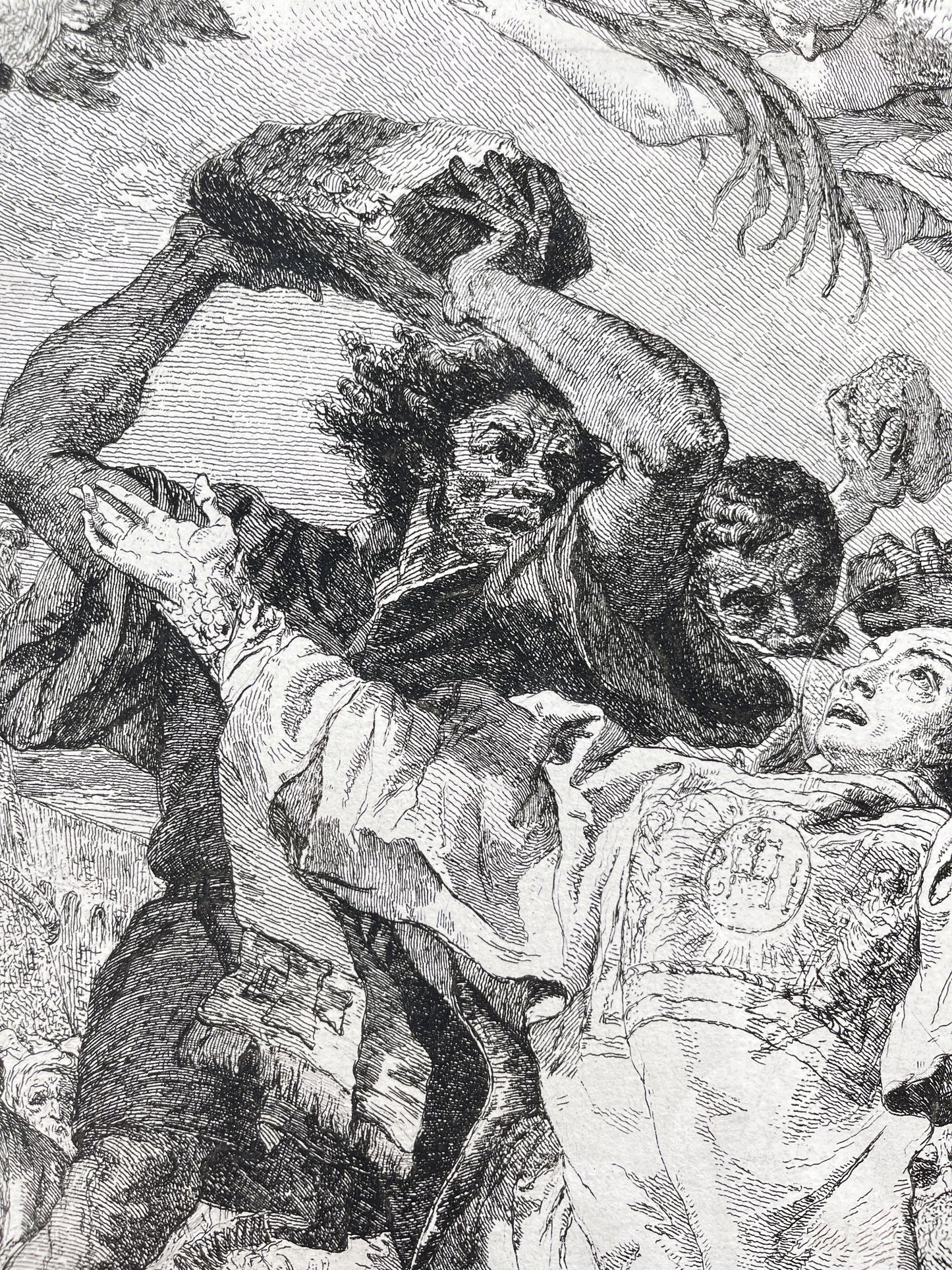 Antique Print - Giovanni Domenico Tiepolo - The Stoning of Saint Stephen - Dahlströms Fine Art