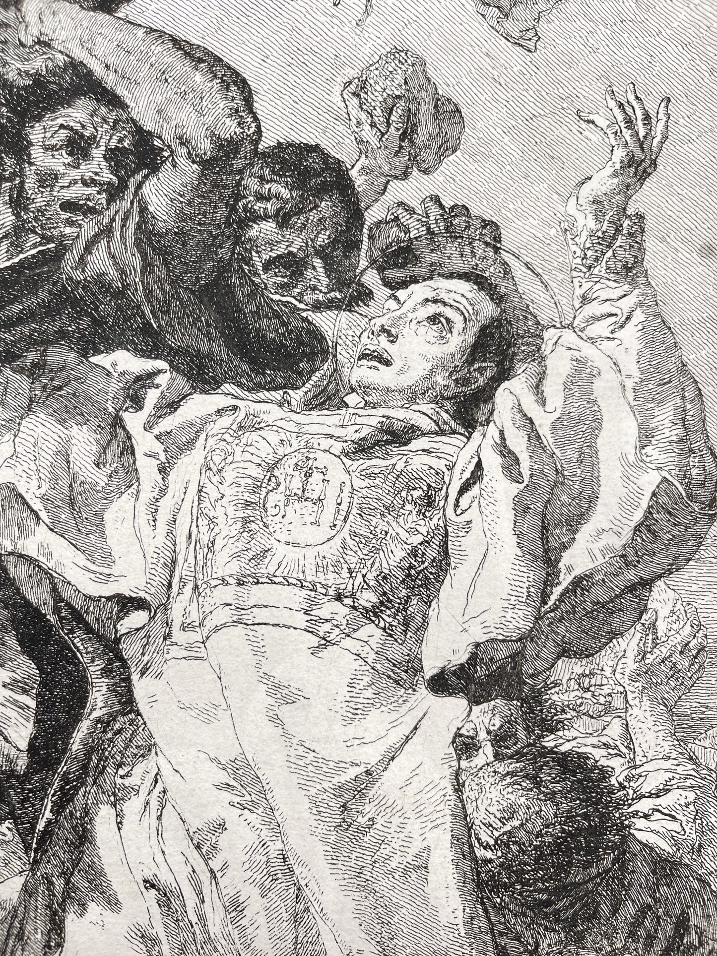 Antique Print - Giovanni Domenico Tiepolo - The Stoning of Saint Stephen - Dahlströms Fine Art