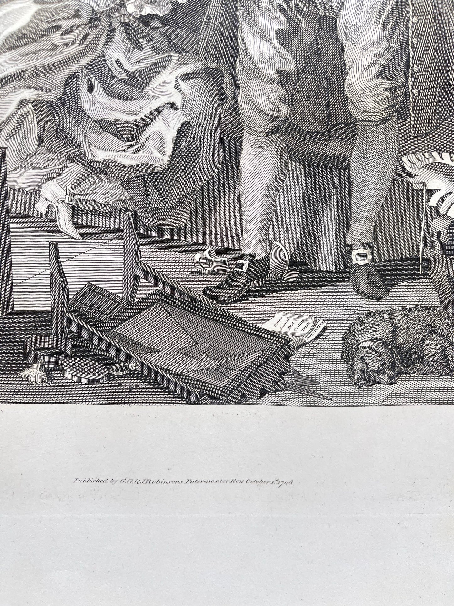 Antique Engraving - William Hogarth - Beauty Assessment - London - E5