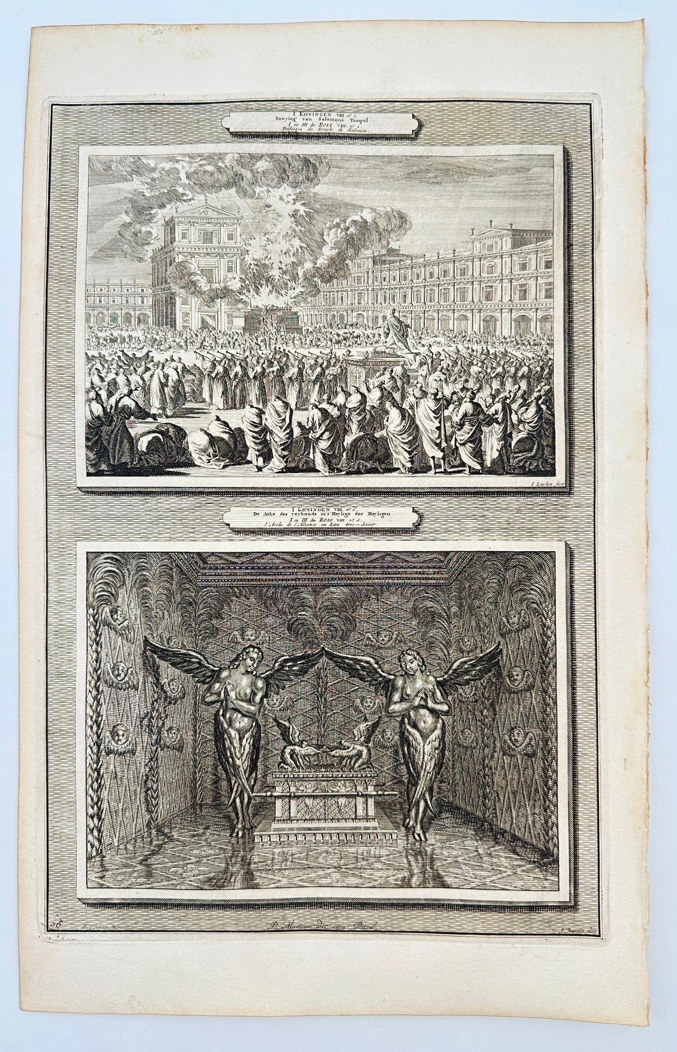 Antique Engraving - Pierre Mortier - Solemn Consecration of the Temple - F5
