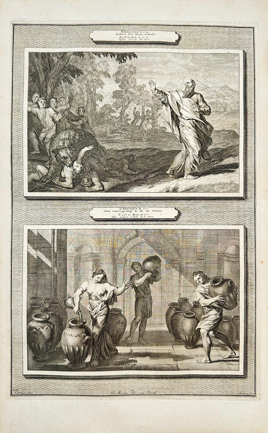 Antique Print - Pierre Mortier - Children Devoured by Bears - Amsterdam - F5