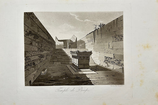 Original Antique Print - Paul Fumagalli - Temple of Priapus - Pompeii - F3