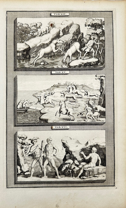 Antique Engraving - Friedrich Jan Georee - Ancient Greek Mythology - Rome - C5