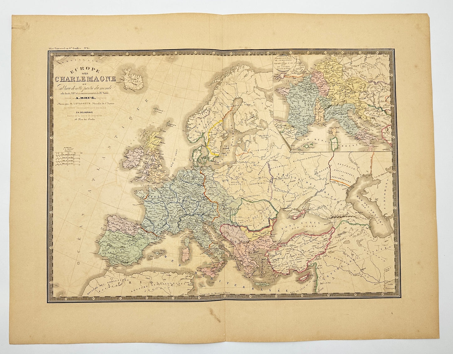 Antique Map - Delagrave - Map of Europe - Atlas Historique et Géographique - G3