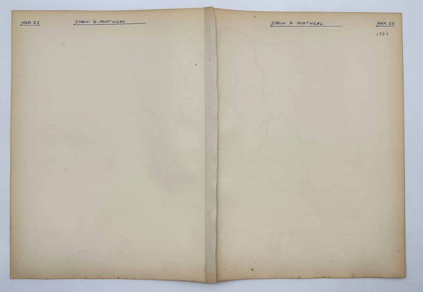 Antique Map - Walter Graham Blackie - Spain and Portugal - Atlantic Ocean - G3