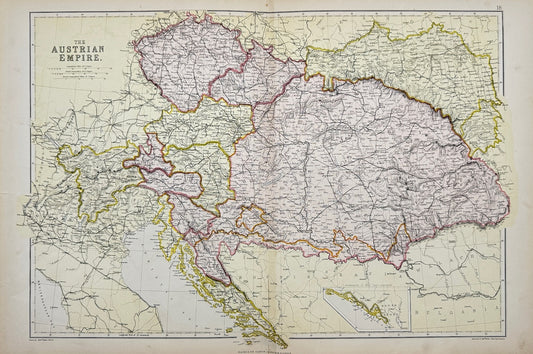 Antique Map - Walter Graham Blackie - The Austrian Empire - Blackie & Son’s - G3