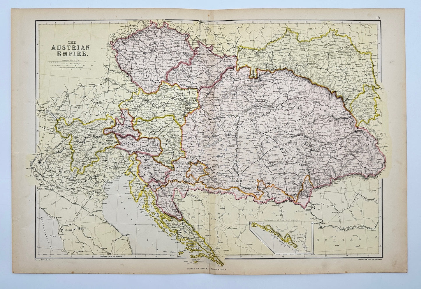 Antique Map - Walter Graham Blackie - The Austrian Empire - Blackie & Son’s - G3